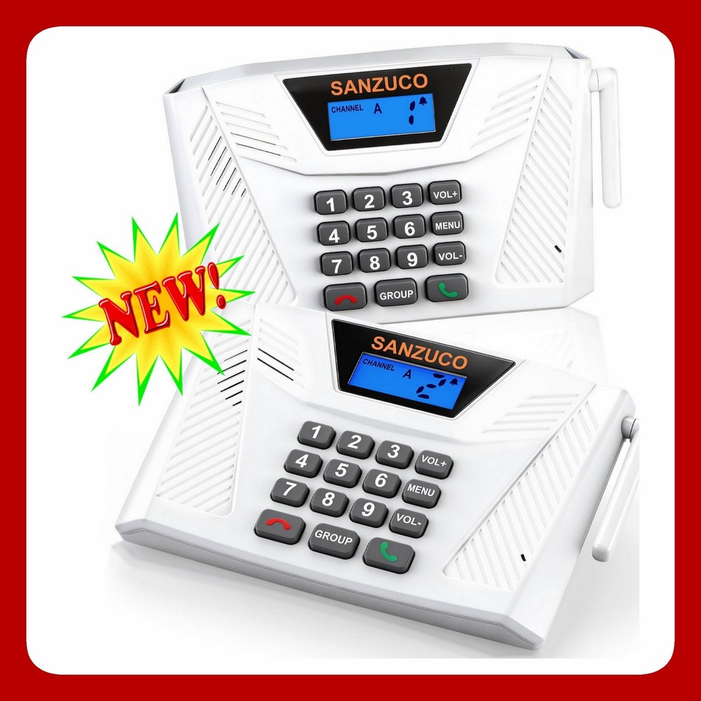 Sanzuco 2026 Upgrade Wireless Home Intercom System 2Pack Full Duplex White NWT
